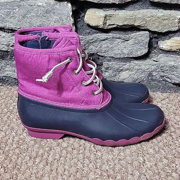 Women's Sperry Top sider duck waterproof rain winter boots pink sz 6 - Picture 7 of 10
